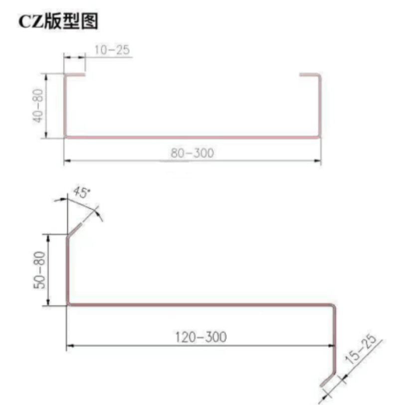 中拓全自動換型CZ型鋼成型機